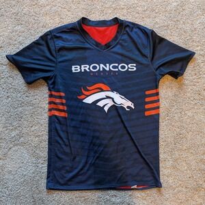Denver Broncos Jersey Youth Large Blue Orange Reversible Football Shirt